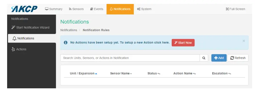 AKCP SP2 sensorProbe2 Remote Monitoring Device - Notifications