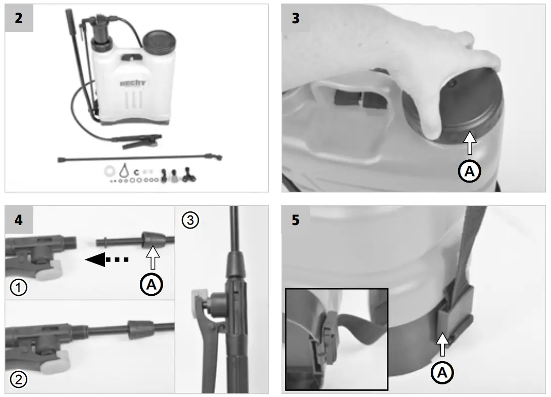Hecht 4122 Knapsack Sprayer - MACHINE 1