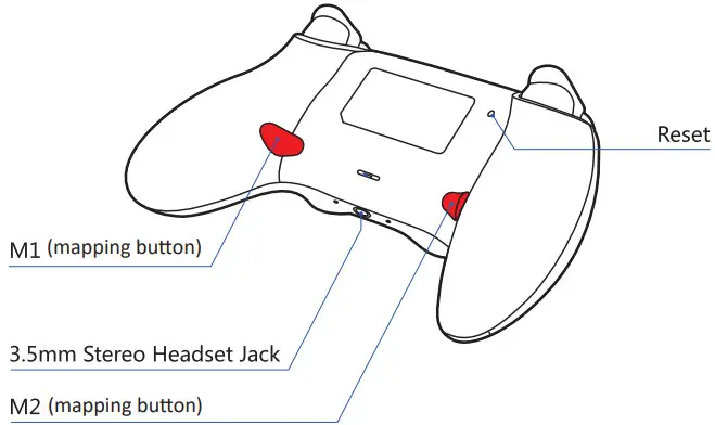 AUGEX B0BKPXRMS4 PS4 Ymir Wireless Controller - Back