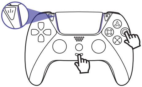 AUGEX B0BKPXRMS4 PS4 Ymir Wireless Controller - Set up turbo