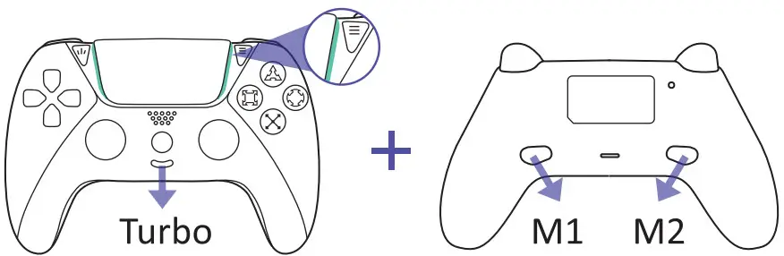 AUGEX B0BKPXRMS4 PS4 Ymir Wireless Controller - programming setting