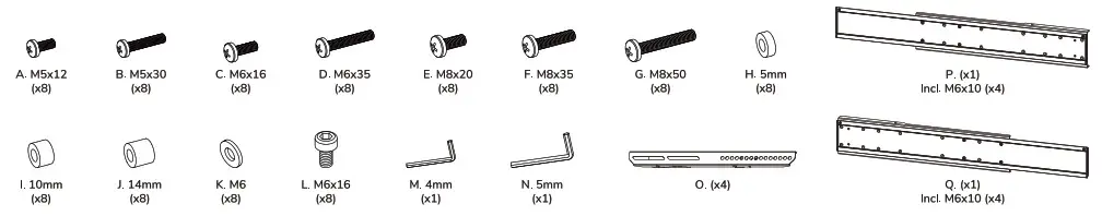 Neomounts ADM 875WH2 Dual Screen Adapter - parts