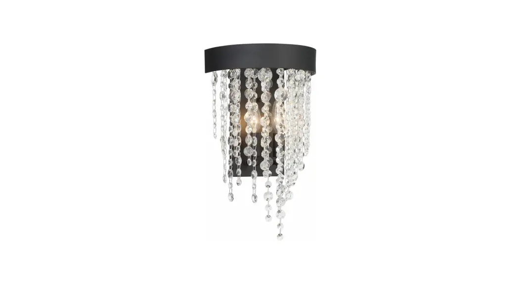 Crystorama Win-612-bf-cl-mwp Winham Crystal Black Forged Wall Lamp Instruction Manual