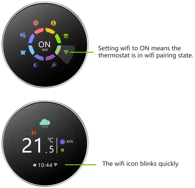 Connect the thermostat 