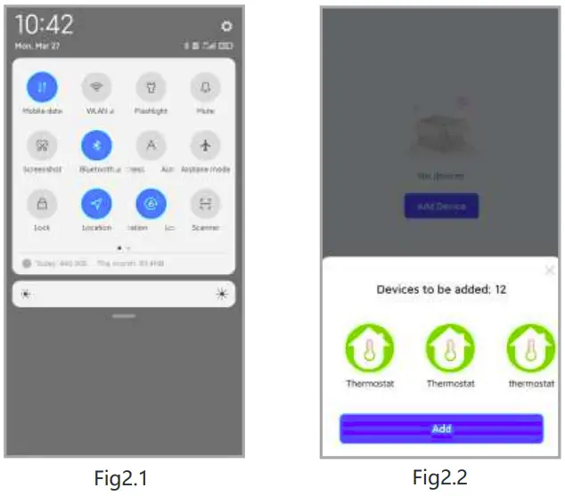 Connect the thermostat 
