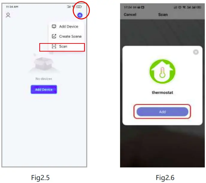 Connect the thermostat 