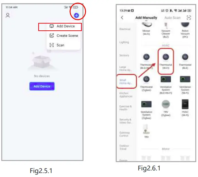 Connect the thermostat 