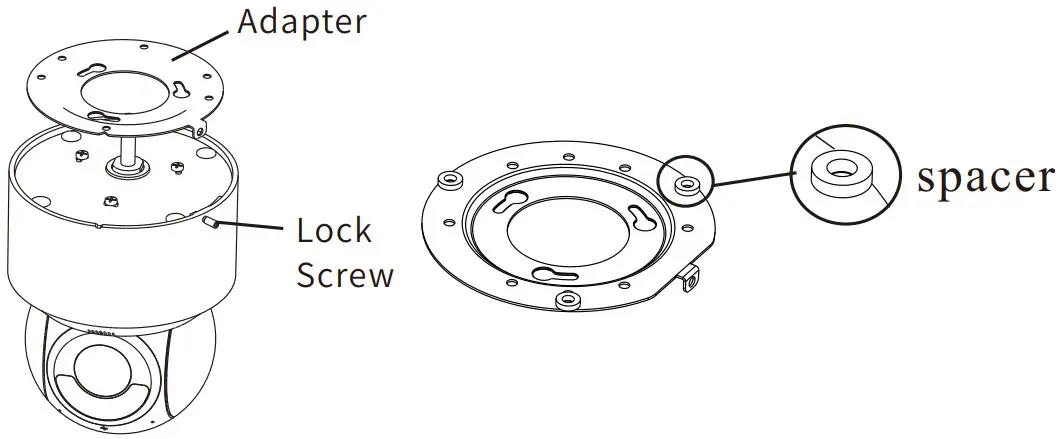 speco technologies O4P4X2 Megapixel Network IR Outdoor PTZ Camera - lock screw 2