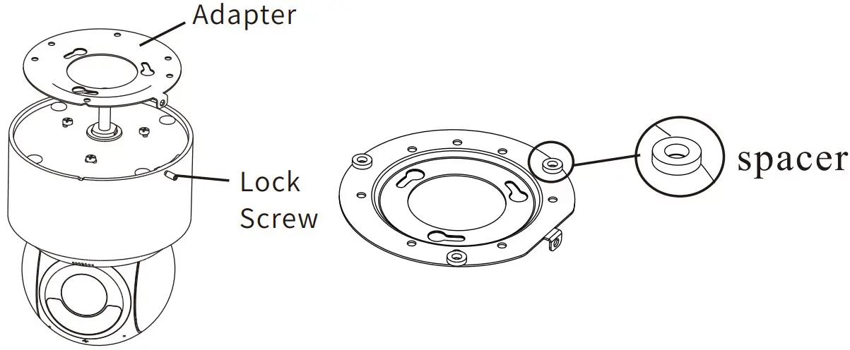 speco technologies O4P4X2 Megapixel Network IR Outdoor PTZ Camera - lock screw