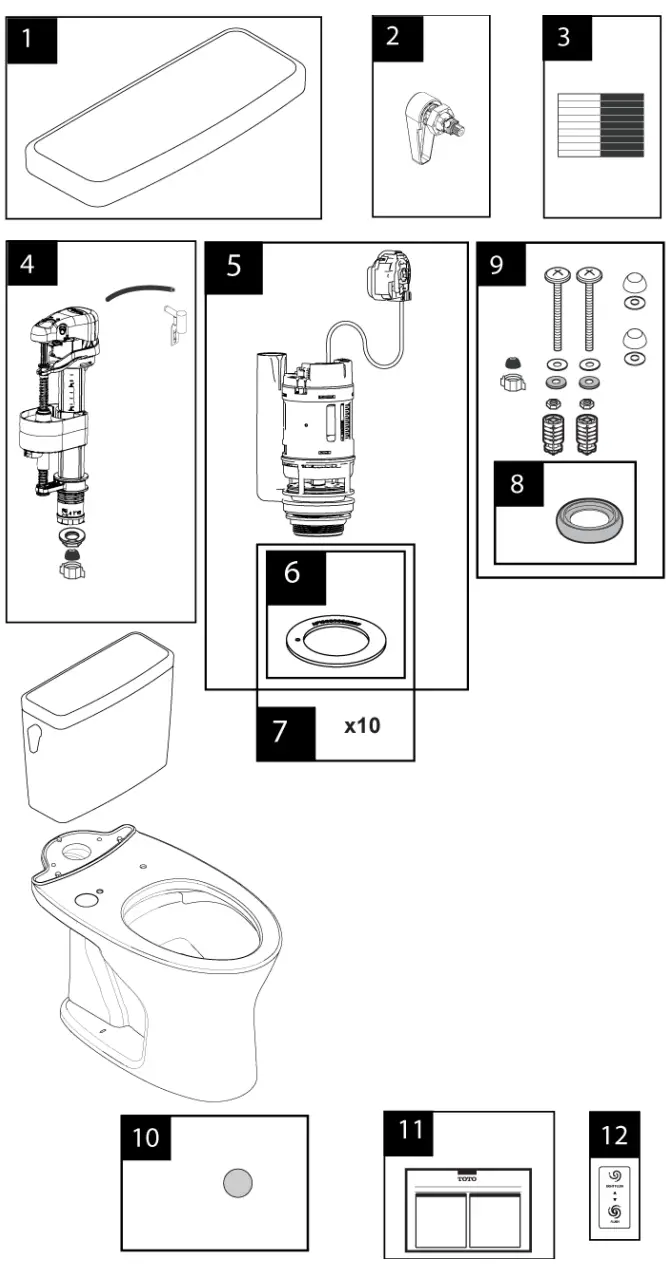 TOTO CST746CSMFG 10 10 Inch Drake 1 6 and 0 8 Gpf Toilet -