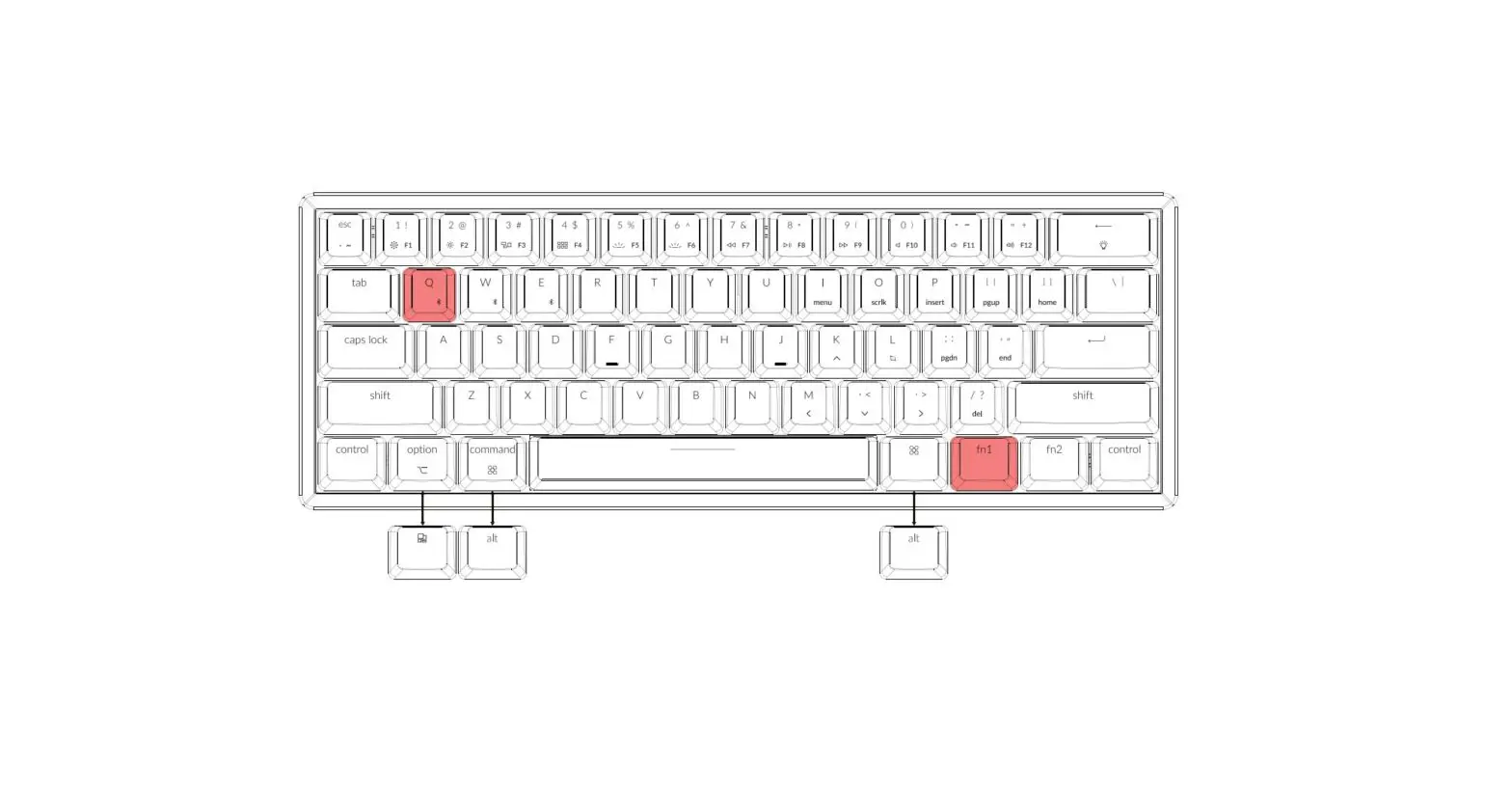 Keychron B09qxkrjmt Compact Wireless Mechanical Keyboard User Guide