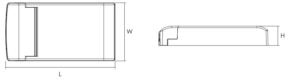 HALCYON DD1050 45WPK Dali Dimming LED Driver - Dimensions