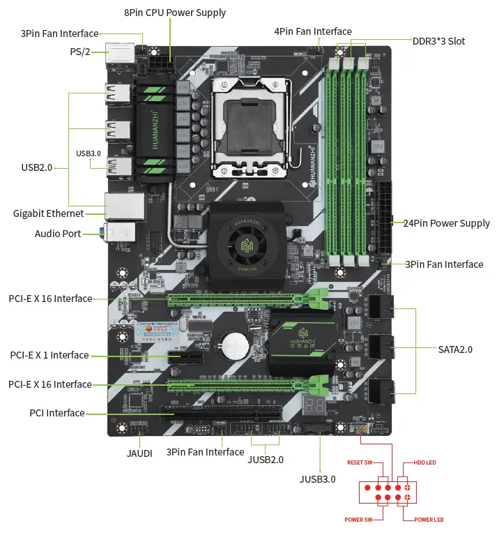 HUANANZHI-X58-DELUXE-Motherboard-fig-1