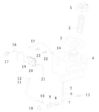 Buffalo GEN1000I Gasoline Inverter Generator - Air filter cover 22