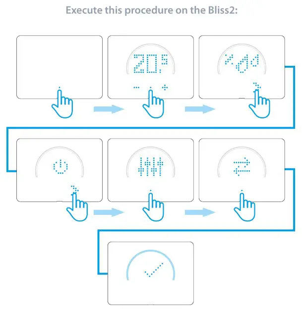 finder 1C.B1 Bliss2 Smart Thermostat - Execute this procedure on the Bliss2