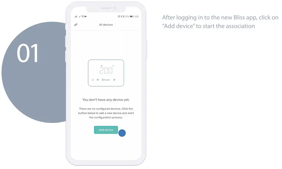 finder 1C.B1 Bliss2 Smart Thermostat - GATEWAY SET-UP 1