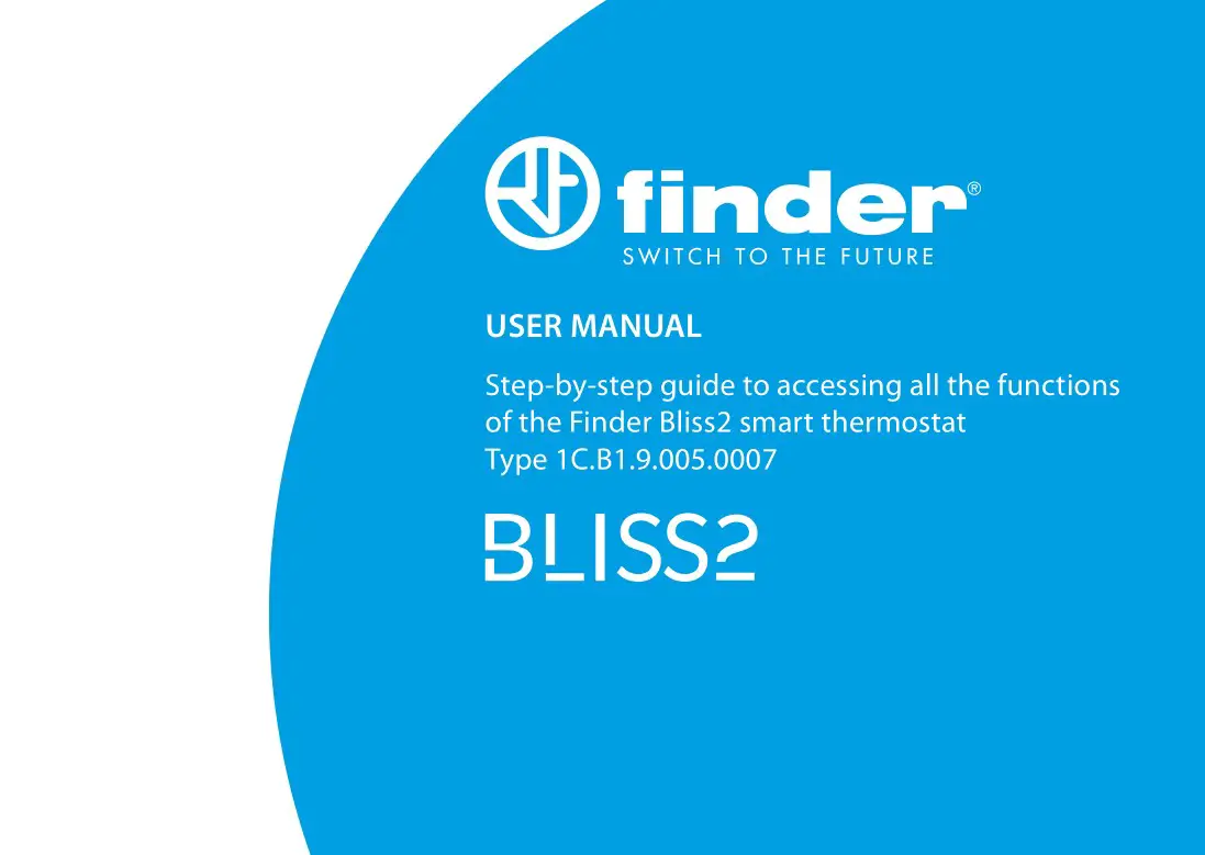 finder 1C.B1 Bliss2 Smart Thermostat User Manual