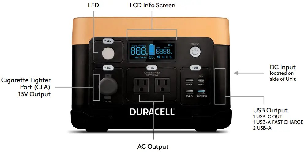 DURACELL Power 500 Battery Generator - POWER 500