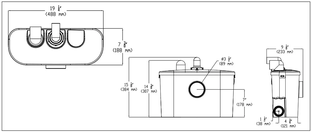 STAR WATER SYSTEMS S2006 Optima Pro Powerflush - DIMENSIONS 1