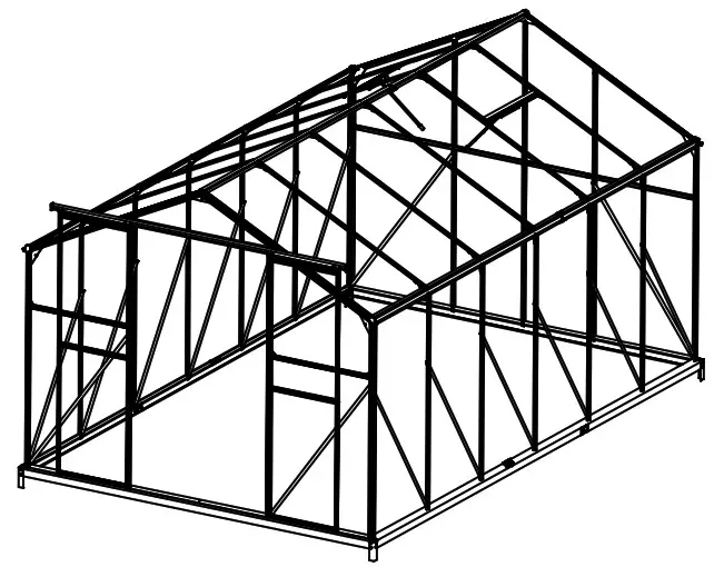 Outsunny 845 533 Aluminum Polycarbonate Greenhouse - cover