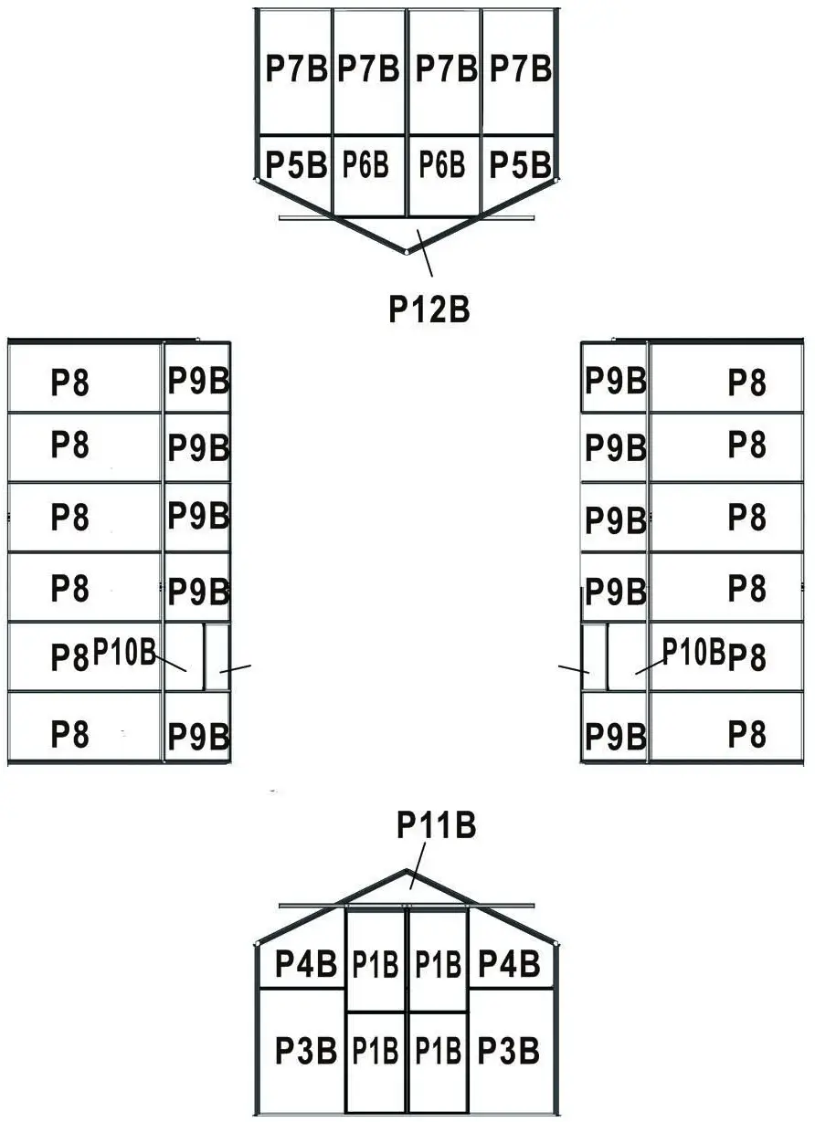 Outsunny 845 533 Aluminum Polycarbonate Greenhouse - overview 1