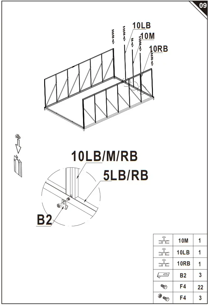 Outsunny 845 533 Aluminum Polycarbonate Greenhouse - overview 13