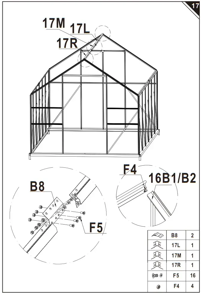 Outsunny 845 533 Aluminum Polycarbonate Greenhouse - overview 21