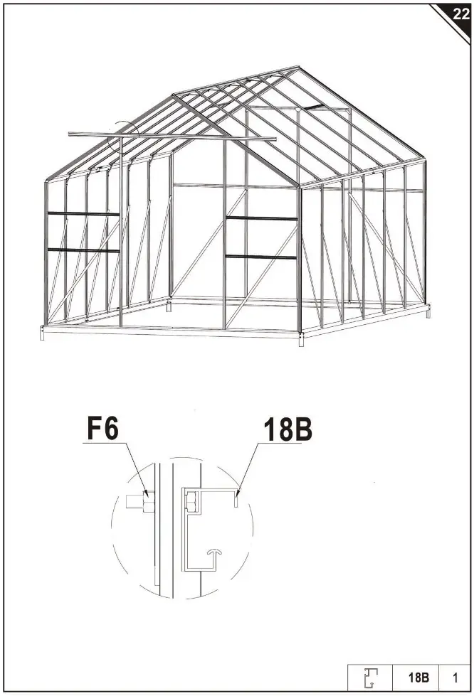 Outsunny 845 533 Aluminum Polycarbonate Greenhouse - overview 26