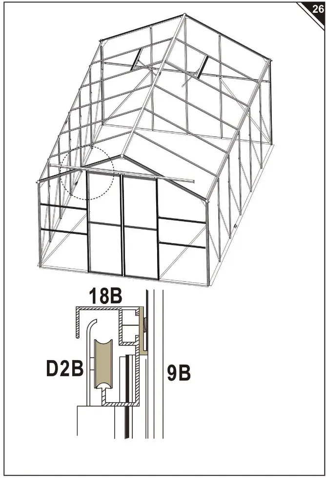 Outsunny 845 533 Aluminum Polycarbonate Greenhouse - overview 30