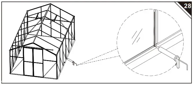 Outsunny 845 533 Aluminum Polycarbonate Greenhouse - overview 32