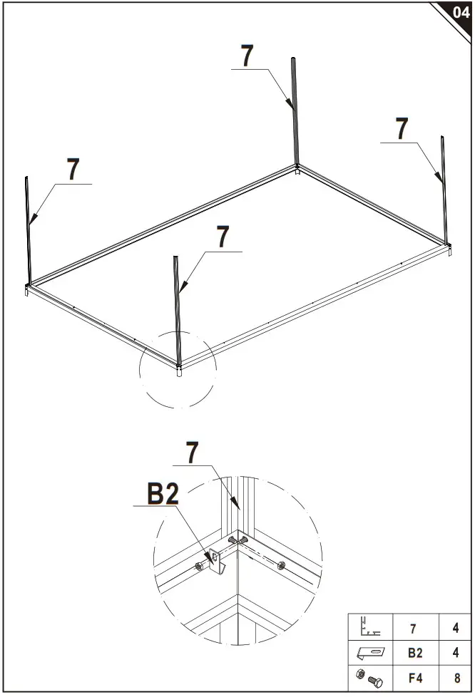 Outsunny 845 533 Aluminum Polycarbonate Greenhouse - overview 8