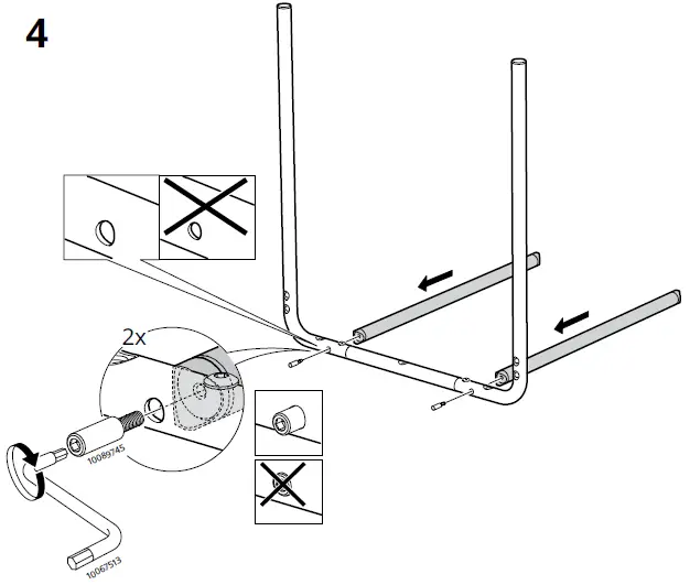 IKEA 10095471 GRÅSALA Underframe for Table Top 08