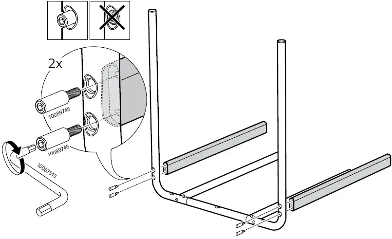 IKEA 10095471 GRÅSALA Underframe for Table Top 09