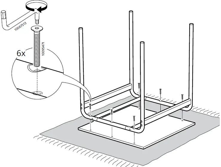 IKEA 10095471 GRÅSALA Underframe for Table Top 11