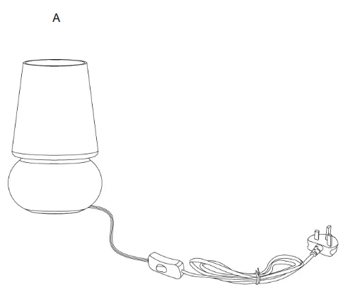 habitat 1970421 Confetti Glass Table Lamp - Parts