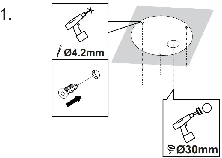 Ceiling-mounted cameras