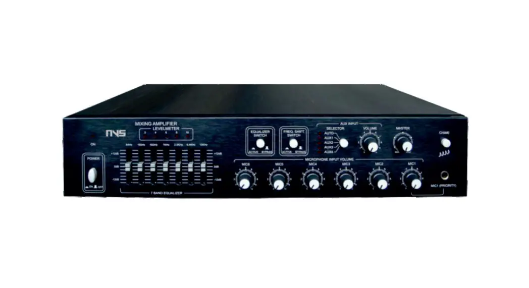 Nvs Drawers 10 Input Mixer Amplifier With Equalizer User Manual