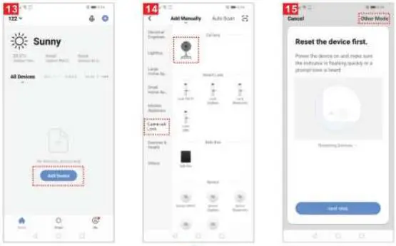 tuya C15B Smart WiFi Security Camera User Manual - Fig 13,14,15