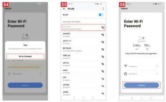 tuya C15B Smart WiFi Security Camera User Manual - Fig 4,5,6