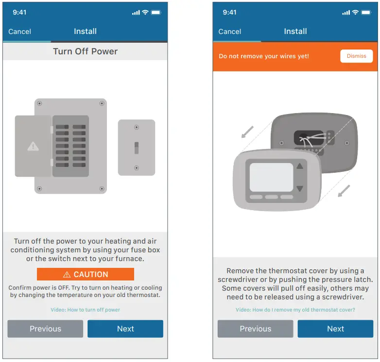 Remove Old Thermostat Cover